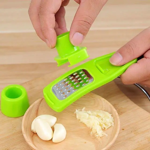 Alt view image 7 of 7 - Multi-functional Ginger Garlic Grinding Grater Grinder Kitchen Gadgets Tools - Green
