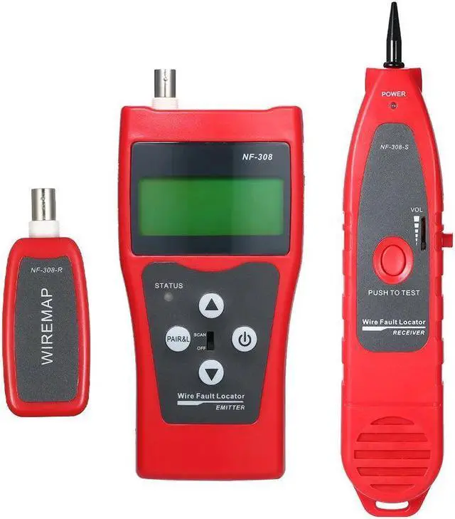 Main image of Multi-functional LCD Network Cable Tester High Precision Line Finder Coaxial Line Tester RJ11 RJ45 Wire Length Finder with 1 Remote Adapter