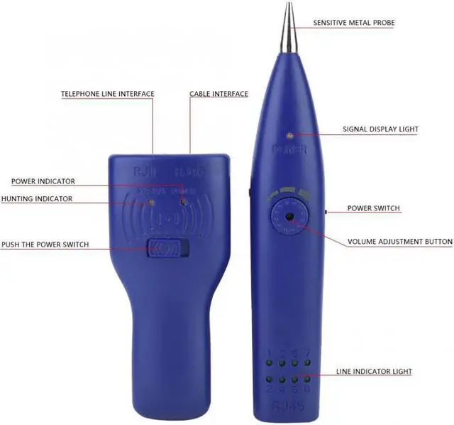 Alt view image 5 of 6 - SML-868TS-6 Two-core Network Cable Tester Line Finder Wire Finding Tool Wire Finding Tool Net Meter