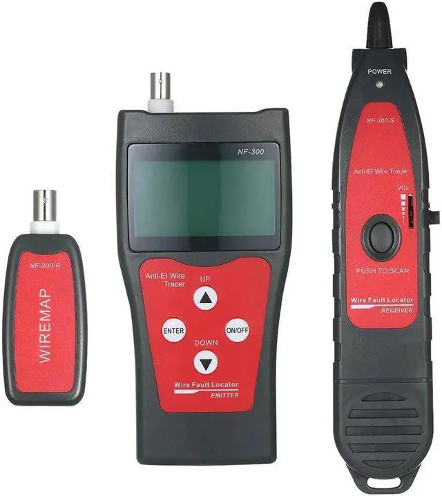 Main image of Multi-functional LCD Network Cable Tester RJ11 RJ45 Wire Length Finder with 1 Remote Adapter