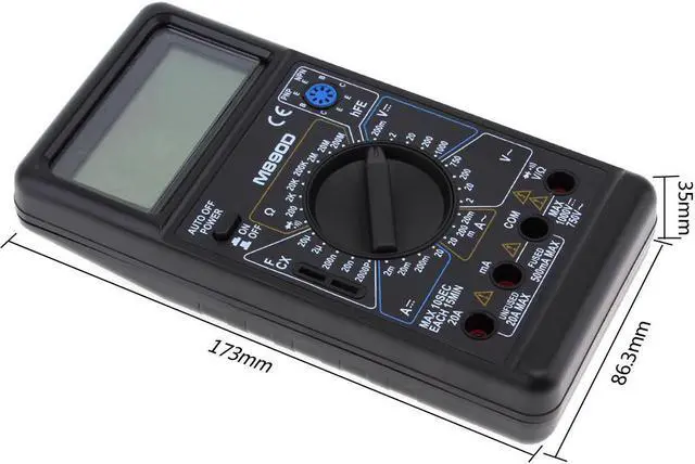 Alt view image 3 of 7 - M890D Digital Multimeter DMM AC/DC ohm Meter with Capacitance hFE Test For Transistor Tester Diagnostic-Tool