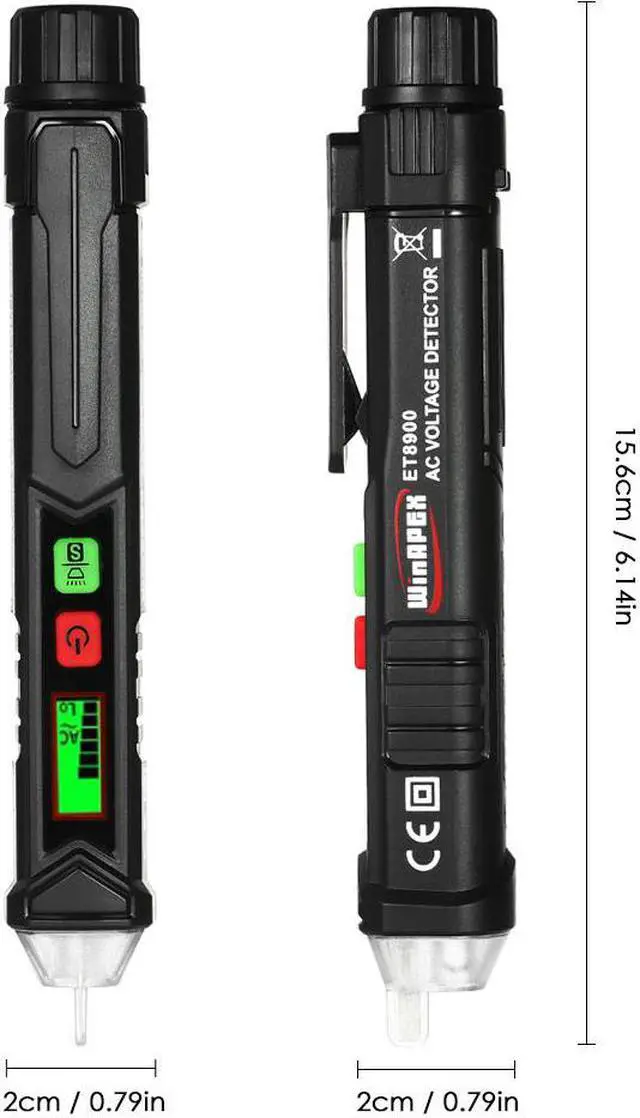 Alt view image 3 of 6 - WINAPEX ET8900 Non-contact Voltage Tester Pen Signal Intensity Display Sensitivity Adjustable Auto Voltage Tester Pen Detector