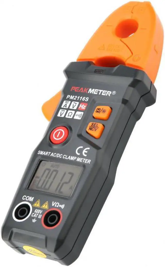 Alt view image 4 of 7 - PEAKMETER PM2116S Clamp Multimeter Mini Non-contact DC/AC 10mA-100A Digital Current Meter Multimeter Measuring Tool 600V