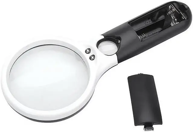 Alt view image 2 of 6 - 3 Led Lights 45X Handheld Reading Magnifier Lens Magnifier Jewelry Loupe Magnifying Glass for Reading Jewelry