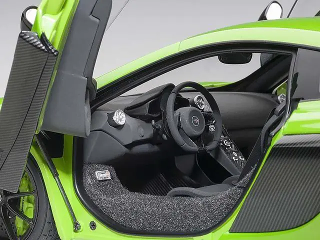 Alt view image 3 of 6 - McLaren 675LT Napier Green with Black Wheels 1/18 Model Car by Autoart