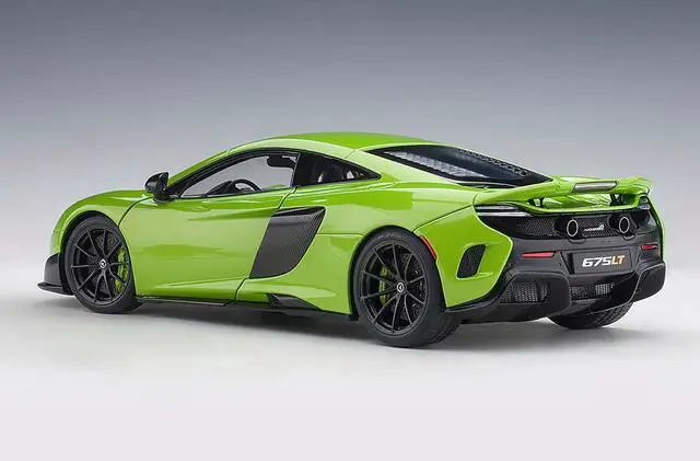 Alt view image 4 of 6 - McLaren 675LT Napier Green with Black Wheels 1/18 Model Car by Autoart