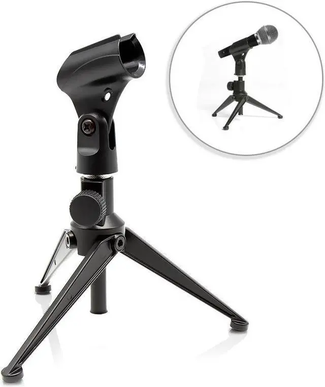 Alt view image 5 of 14 - PylePro PMKSDT25 PylePro PMKSDT25 Microphone Stand - 5 lb Load Capacity - 8.7" Height