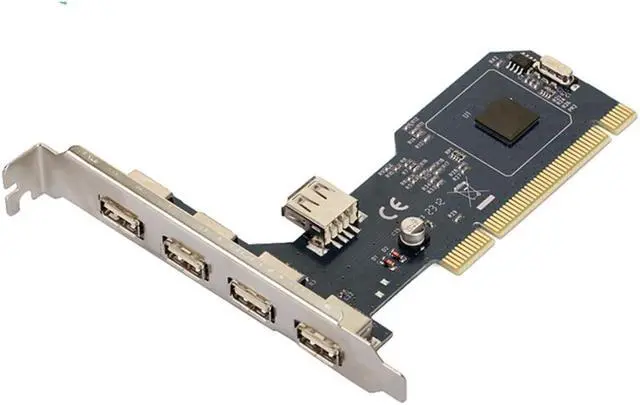 Alt view image 4 of 4 - PCI to 5 port usb2.0 Riser adapter card USB Expansion card  NEC for Vista Win ME XP 2000 98 Server 2008