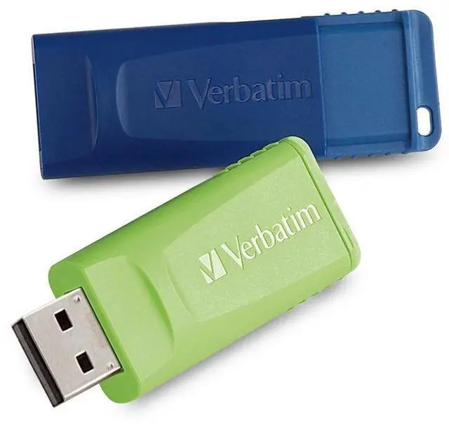 Main image of Verbatim Store 'n' Go USB Flash Drive, 99812, 64GB, 2/PK, Blue, Green