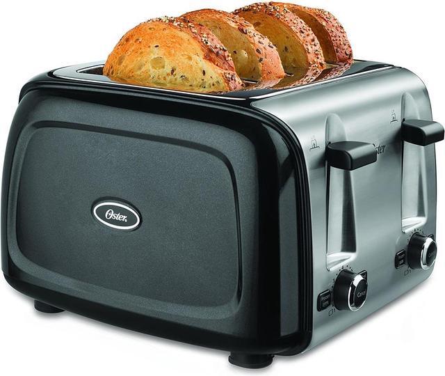 Alt view image 9 of 10 - Oster 4-Slice Toaster, Black Metallic TSSTTRPMB4-NP