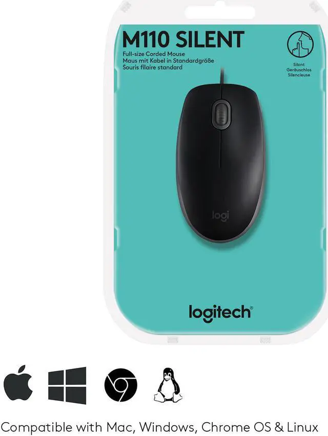 Alt view image 4 of 6 - Logitech B110 Silent Wired Mouse - Black