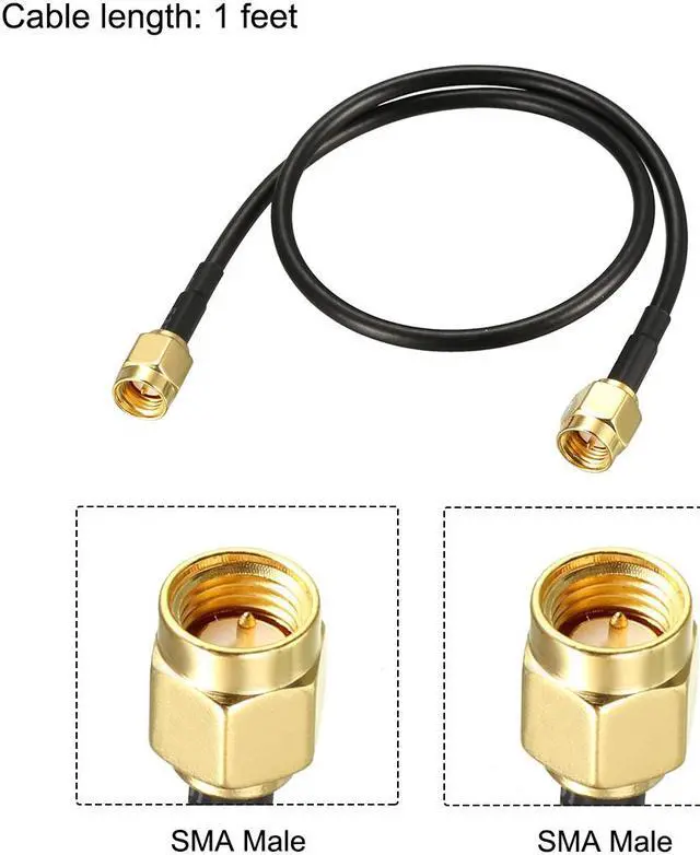 Alt view image 6 of 7 - RG316 Coax Cable MCX Male to F Female RF Coaxial Cable 0.5-feet