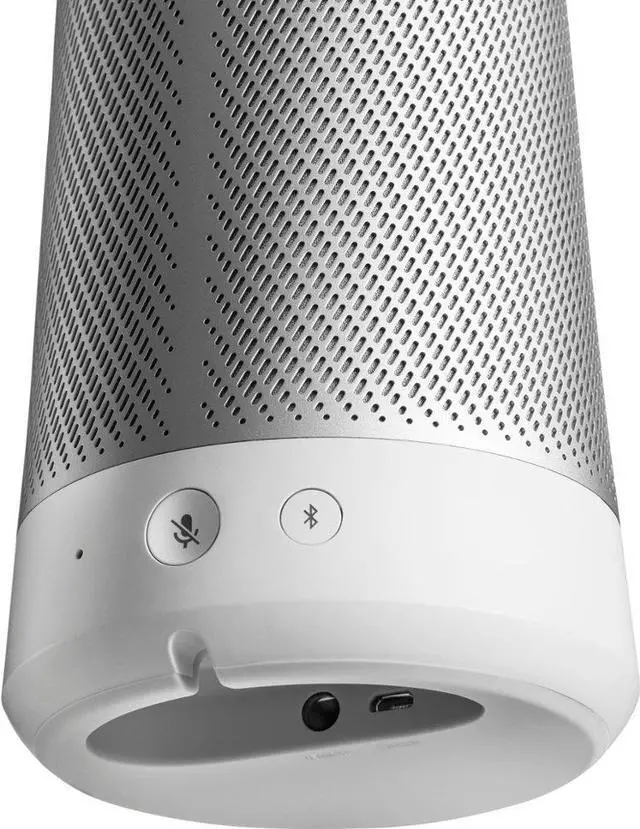 Alt view image 13 of 18 - Harman Kardon INVOKE Voice-Activated Speaker with Cortana HKINVOKESILAM (Silver)