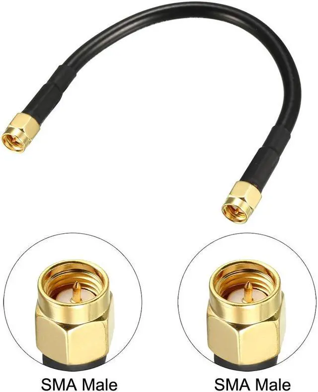 Alt view image 2 of 4 - Antenna Extension Cable SMA Male to SMA Male Coaxial Cable RG58 8 Inch 2pcs