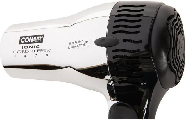 Alt view image 6 of 7 - CONAIR 169CHIW Chrome Cord Keeper Hair Dryer - 1875W