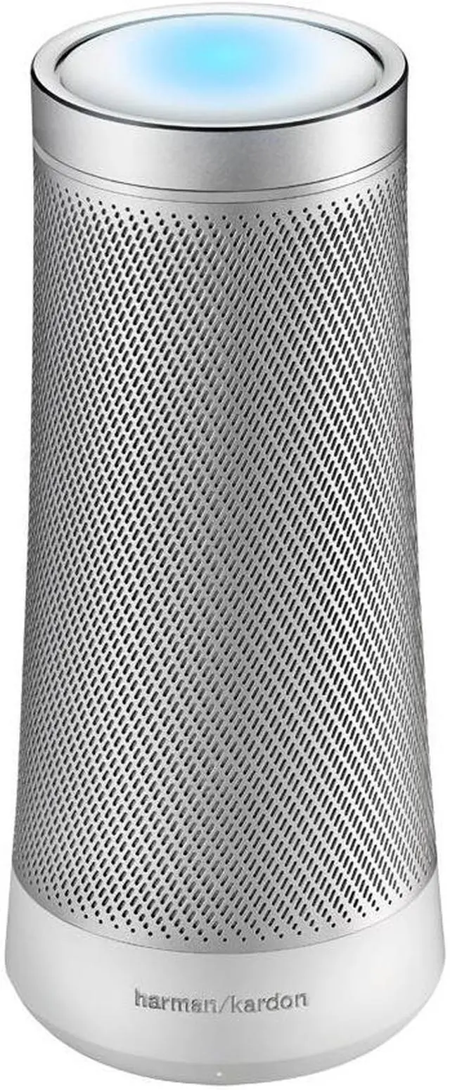 Alt view image 9 of 18 - Harman Kardon INVOKE Voice-Activated Speaker with Cortana HKINVOKESILAM (Silver)