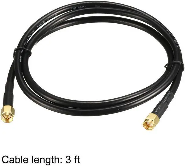Alt view image 4 of 4 - Antenna Extension Cable SMA Male to SMA Male Coaxial Cable RG58 50 Ohm 3 ft