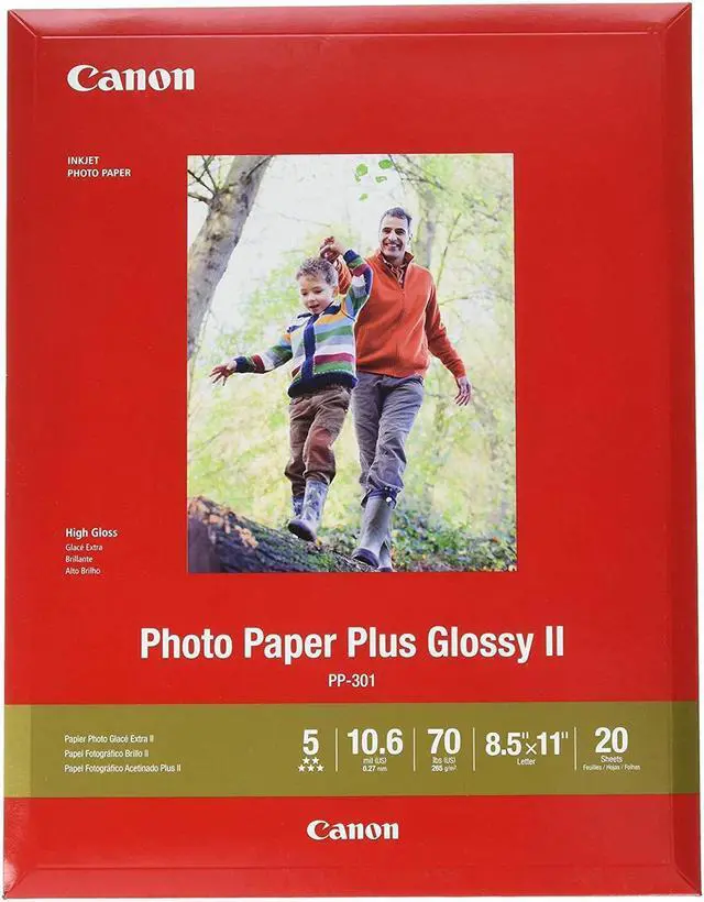 Alt view image 4 of 11 - Canon Photo Paper Plus Glossy Ii, 8.5 X 11, Glossy White, 20/Pack 1432C003