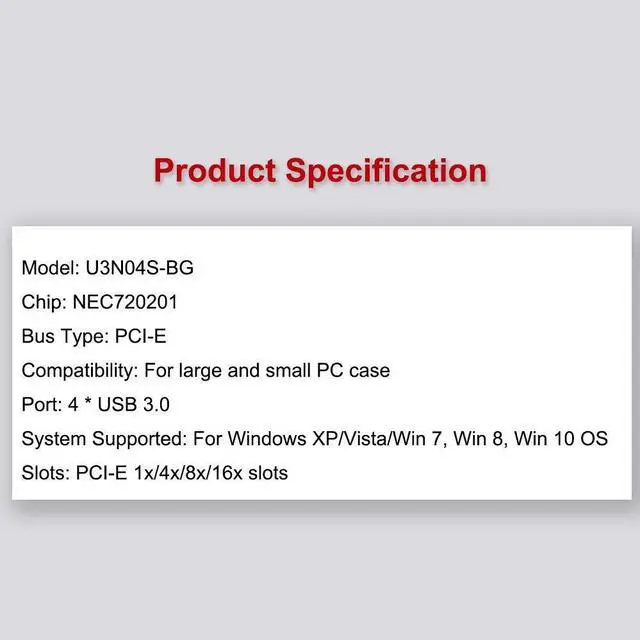 Alt view image 4 of 7 - Four Ports USB 3.0 Super Fast 5Gbps PCI-E Expansion Card PCI Express Adapter Converter Card Power Supply Module For Desktop PC with 2U Low-profile Bracket