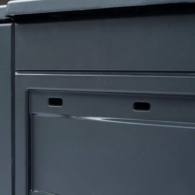 Alt view image 2 of 11 - vidaXL Garden Composter Trash Can Outdoor Compost Bin with Lid Gray Plastic