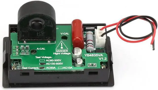 Alt view image 6 of 6 - YB4835VA Digital Display AC 500V/50A LED Ampere Meter Voltmeter Current Solid Type