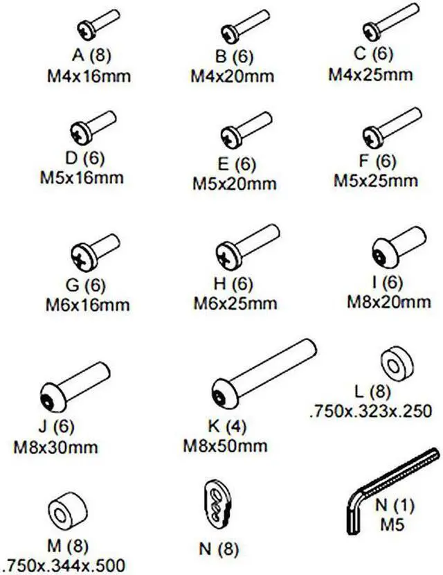 Main image of Chief FHBU Universal Hardware Kit For Large And Medium Fusion