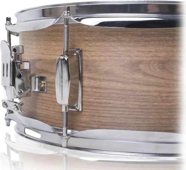 Alt view image 2 of 6 - Oak Wood Snare Drum by GRIFFIN | PVC on Poplar Wood Shell 14" x 5.5" | Percussion Musical Instrument with Drummers Key for Students & Professionals|8 Tuning Lugs & Deluxe Snare Strainer