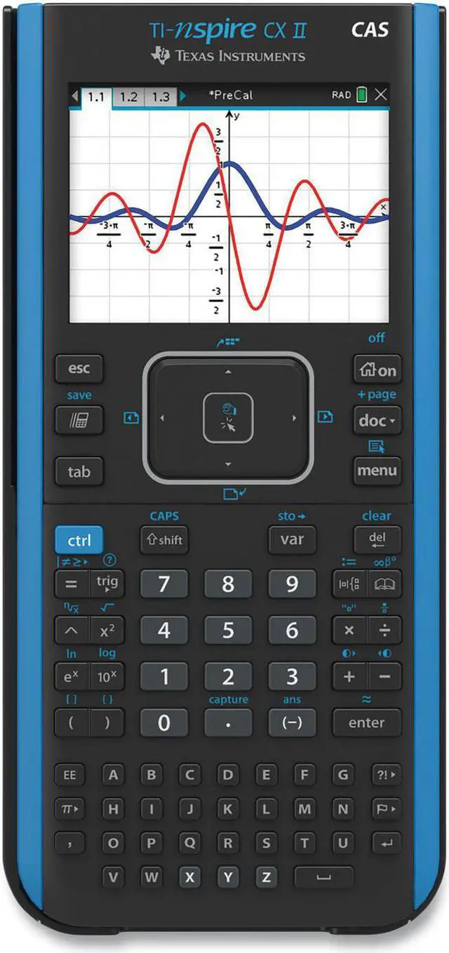 Alt view image 10 of 17 - Texas Instruments - NSCXCAS2/TBL/2L1/A - TI Nspire CX II CAS Student So