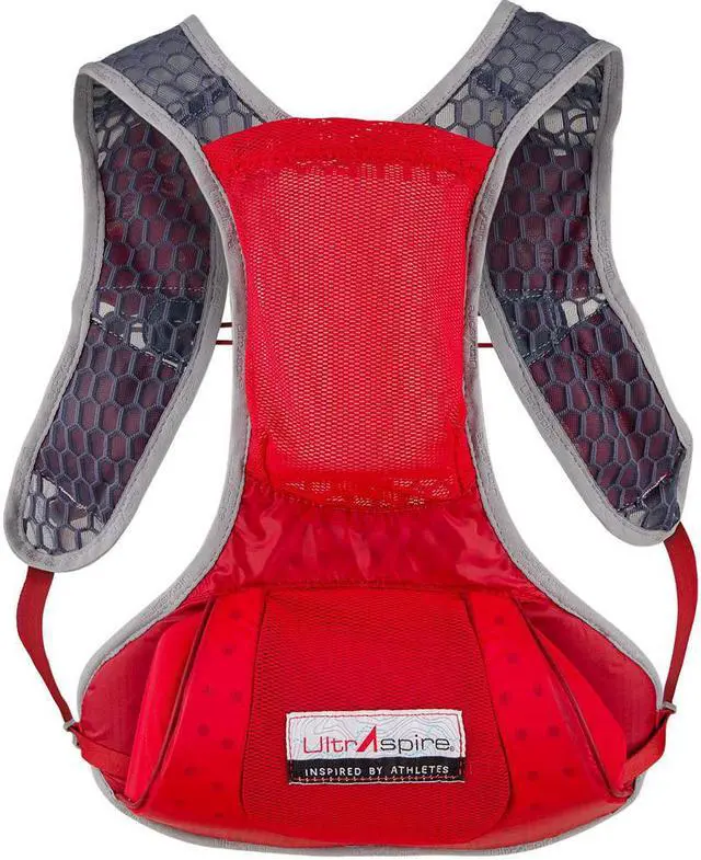 Alt view image 3 of 17 - Ultraspire Revolt Hydration Race Vest UltraFlask Water Bottle Included Red Long
