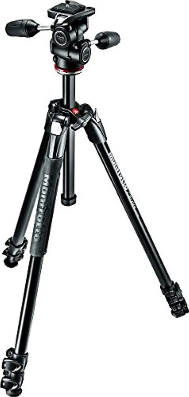 Alt view image 10 of 14 - Manfrotto 290 Xtra 3-Section Aluminum Tripod with 804 3-Way Pan and Tilt Head