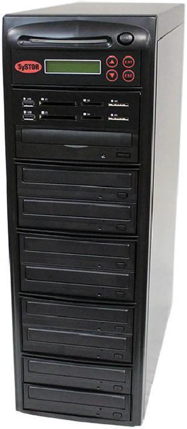 Main image of Systor Blu-ray BDXL Multi Media Center PLUS - Flash Memory Drive (USB/SD/CF/MS/MMC) to Disc Backup + 1 to 8 SATA CD/DVD/BD Duplicator (PMBC-P-BD-08)