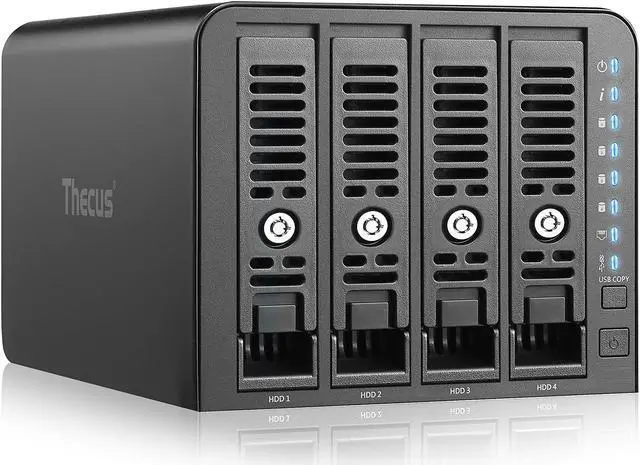 Alt view image 9 of 12 - Thecus N4350 SAN/NAS Storage System - Marvell ARMADA 388 Dual-core (2 Core) 1.80 GHz - 4 x HDD Supported - 1 GB RAM DDR4 SDRAM - Serial ATA/600 Controller - RAID Supported 0, 1, 5, 6, 10, JBOD - 4 x T