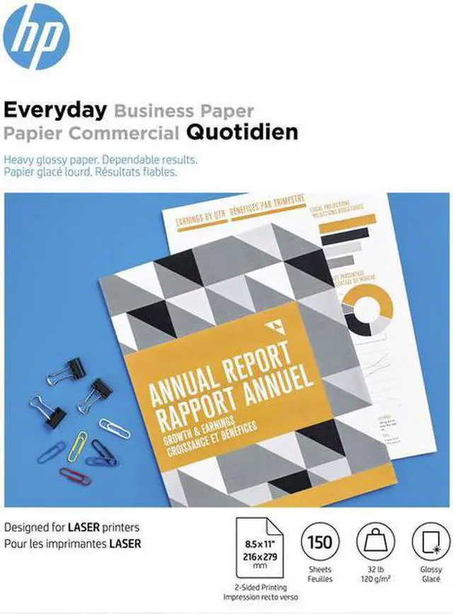 Main image of HP Everyday Business Paper, Glossy, 32 lb, 8.5 x 11 in. (216 x 279 mm), 150 sheets 4WN08A