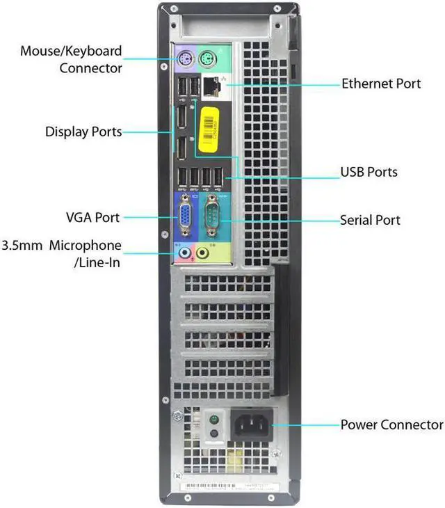 Alt view image 4 of 5 - Dell OptiPlex 7010 Slim Tower Desktop Intel Core i5-3470 3.2GHz 32GB RAM 128 GB SSD + 1TB SSD DVD-RW WiFi Windows 10 Pro