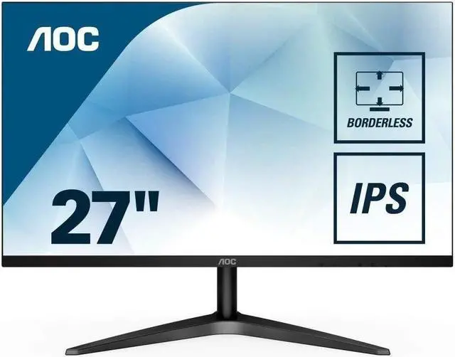 Alt view image 2 of 6 - AOC 27B1H 27" 1920x1080 FHD IPS 7ms 60Hz Flicker Free Low Blue Light Monitor