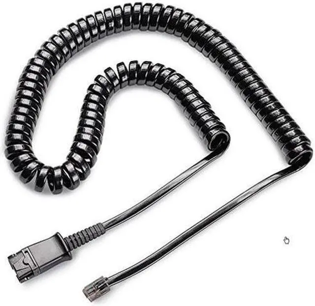 Main image of Plantronics 13ft U10P Headset RJ-11 Coiled Cable 38232-01