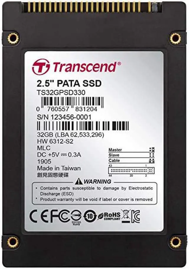Alt view image 5 of 6 - Transcend Psd330 32 Gb Solid State Drive - 2.5" Internal - Ide