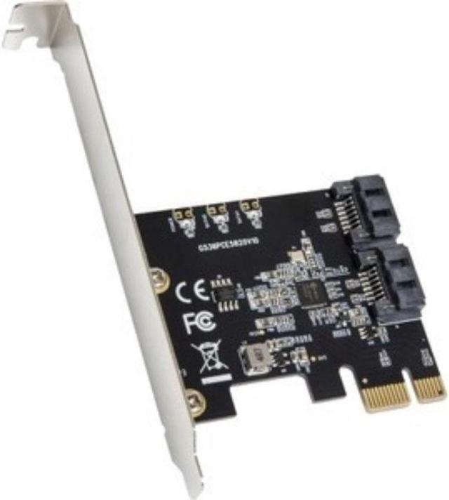 Alt view image 3 of 3 - I/O CREST 2 Port SATA III PCI-e 3.0 x1 Controller Card (Jmicro Chipset), Add Two SATA 3.0 Devices to Any PCIe Slot