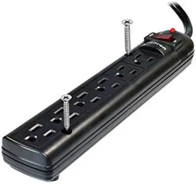 Alt view image 17 of 20 - THIS 6 OUTLET PLASTIC POWER STRIP HAS 750 JOULES, EMI/RFI FILTER AND A 25FT POWE