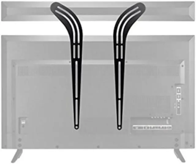 Alt view image 8 of 13 - Monoprice Universal Floating Soundbar Mount Bracket for Freestanding or Wall Mounted 23in to 55in TVs, VESA Patterns fro