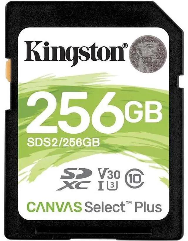 Alt view image 7 of 20 - Kingston Canvas Select Plus 256 GB Class 10/UHS-I U3 SDXC 1 Pack SDS2256GB