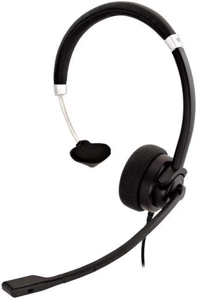 Alt view image 5 of 12 - V7 Deluxe USB Mono Headset with Boom Mic HU411