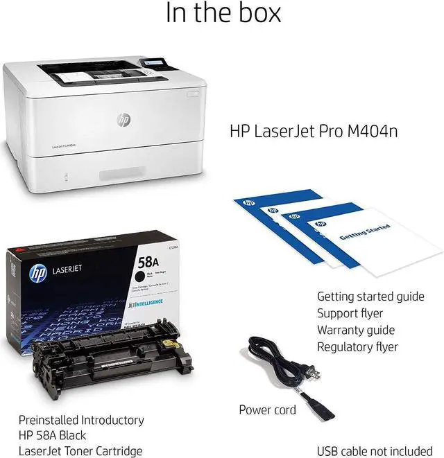 Alt view image 3 of 11 - HP M404N 40ppm 1200dpi Mono LaserJet Pro Printer