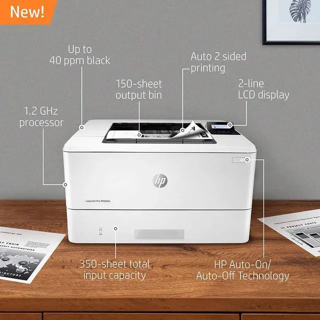 Alt view image 2 of 4 - HP M404DN 40 ppm 1200 dpi Duplex Mono LaserJet Pro Printer
