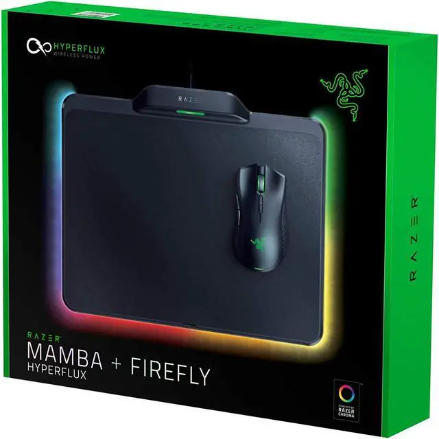 Alt view image 7 of 15 - RAZER Mamba Gaming Mouse + Firefly Gaming Mouse Pad with HYPErFLUX Wireless Power Technology - Black