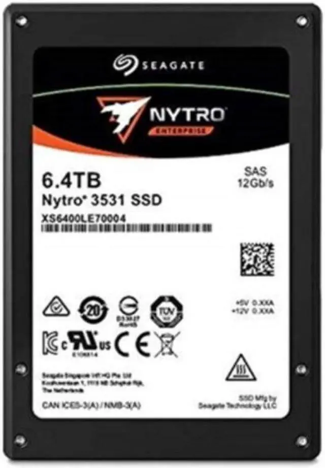 Alt view image 2 of 6 - Seagate Nytro 3031 XS6400LE70004 6.40 TB Solid State Drive - SAS (12Gb/s SAS) - 2.5" Drive - Mixed Use - Internal