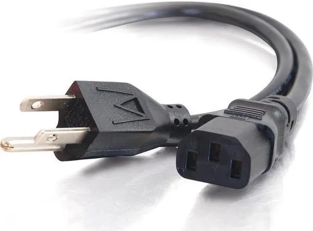 Alt view image 6 of 9 - C2G 14719 18 AWG Universal Power Cord - NEMA 5-15P to IEC320C13, TAA Compliant, Black (25 Feet, 7.62 Meters)