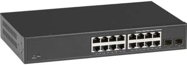 Alt view image 3 of 8 - Black Box Gigabit Ethernet Switch Web Smart Eco Fanless 18-Port LGB2118AR2