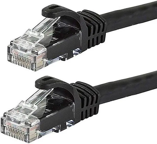 Alt view image 5 of 14 - Monoprice Cat6 Ethernet Patch Cable - 2 Feet - Black | Network Internet Cord - RJ45, Stranded, 550Mhz, UTP, Pure Bare Copper Wire, 24AWG - Flexboot Series