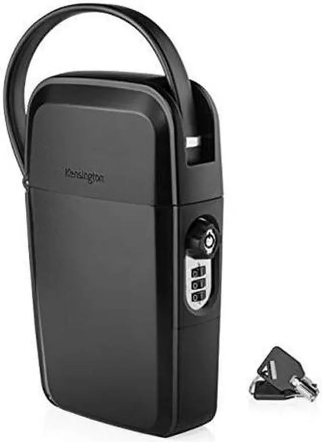 Alt view image 8 of 12 - Kensington Portable Lock Box - Key, Combination Lock - Splash Resistant - for Cell Phone, Key, Wallet, Money - Overall Size 6.9" x 9.6" - Black - ABS Plastic